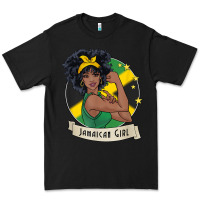 Black jamaican black woman t shirt jamaica afro girl pride Premium Tee - linhVisuals
