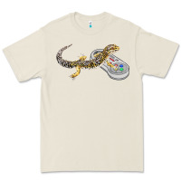 Bone leopard gecko playing video game lizard & reptiles gamers t shirt Premium Tee - linhVisuals
