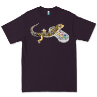 Plum leopard gecko playing video game lizard & reptiles gamers t shirt Premium Tee - linhVisuals