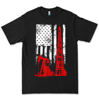 Black oilfield shirt   us flag oil rig shirt Premium Tee - linhVisuals