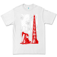 White oilfield shirt   us flag oil rig shirt Premium Tee - linhVisuals