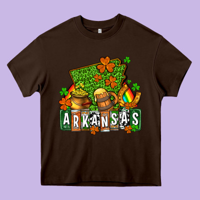 St. Patrick's Arkansas Heavy Core Tee Designed By Oliviacreatesart