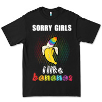 Black mens sorry girl i like bananas funny lgbt gay pride tshirt gifts Premium Tee - linhVisuals