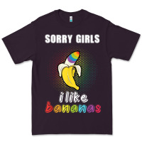 Plum mens sorry girl i like bananas funny lgbt gay pride tshirt gifts Premium Tee - linhVisuals