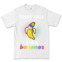 White mens sorry girl i like bananas funny lgbt gay pride tshirt gifts Premium Tee - linhVisuals