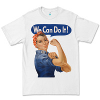 White rosie the riveter shirt we can do it feminist retro t shirt Premium Tee - linhVisuals