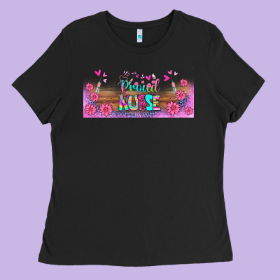 Proud Nurse Libbey Glass Ladies Tee Designed By Bundleandbundleshop