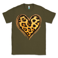 Army Green gold glitter leopard heart Classic Tee - Jasminsmagicworld