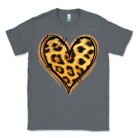 Charcoal Heather gold glitter leopard heart Classic Tee - Jasminsmagicworld