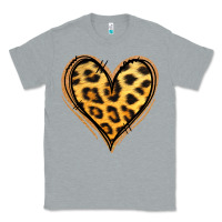 Heather Grey gold glitter leopard heart Classic Tee - Jasminsmagicworld