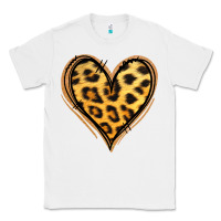 Gold Glitter Leopard Heart Classic Tee | Teevron