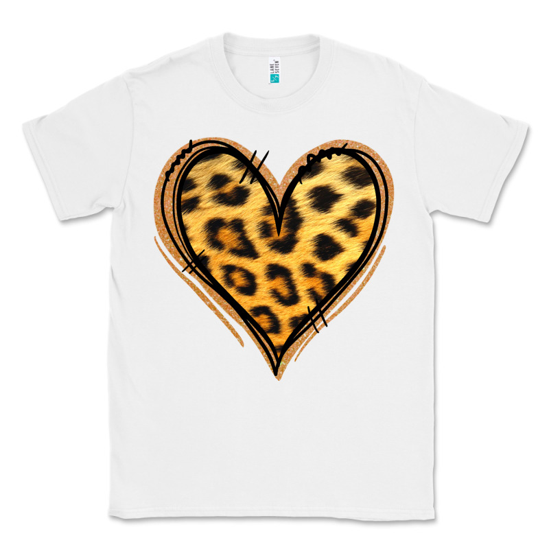 Gold Glitter Leopard Heart Classic Tee by Jasminsmagicworld | Teevron