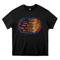 Black dad the man american flag Heavy Core Tee - Jasminsmagicworld