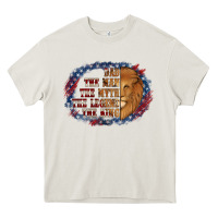 Cream dad the man american flag Heavy Core Tee - Jasminsmagicworld
