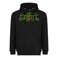 Black st patricks day lucky shamrock Heavyweight Hoodie - RanaPortraitStore