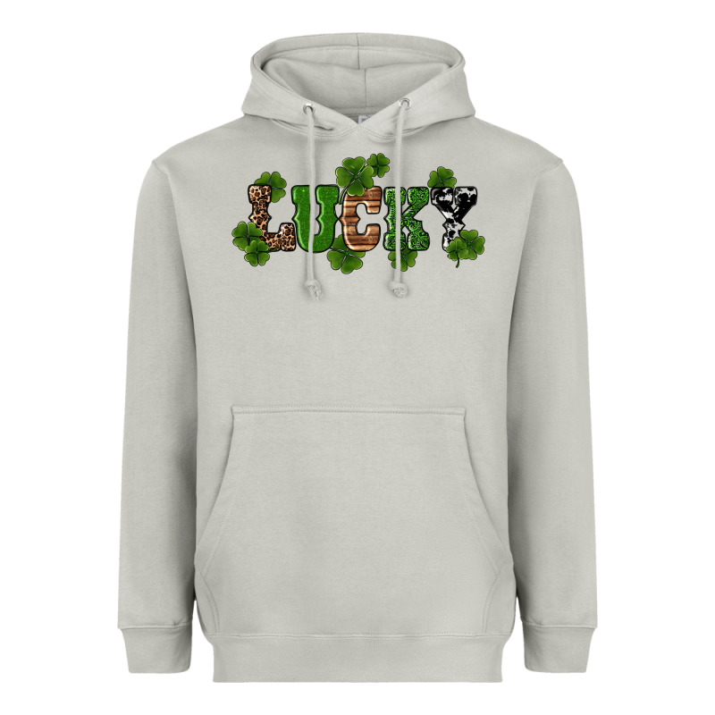 St Patricks Day Lucky Shamrock Heavyweight Hoodie by RanaPortraitStore | Teevron