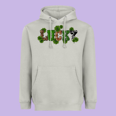 St Patricks Day Lucky Shamrock Heavyweight Hoodie Designed By Ranaportraitstore