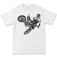 White Eli Tomac Jump Illustration Premium Tee - linhVisuals