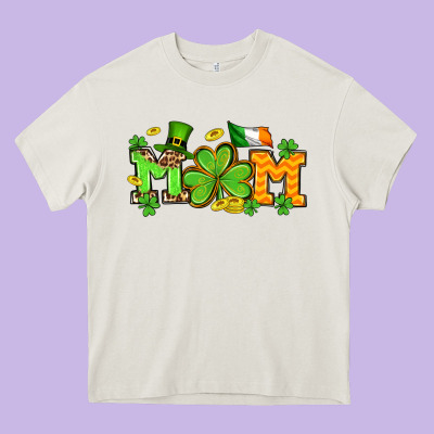 St. Patrick's Day Mom Heavy Core Tee Designed By Oliviacreatesart