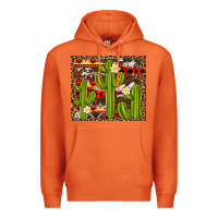 Carrot aztec cowhide cactus background Premium Hoodie - Artiststas