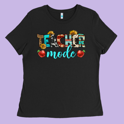 Teacher Mode Ladies Tee Designed By Bundleandbundleshop