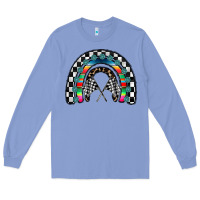 Colony Blue Racing Rainbow Long Sleeve Tee - CowhideDigitalArt