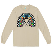 Mushroom Racing Rainbow Long Sleeve Tee - CowhideDigitalArt