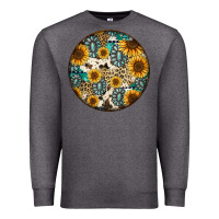 Charcoal Heather western pattern circle earrings Premium Sweatshirt - Jasminsmagicworld
