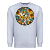 Heather Grey western pattern circle earrings Premium Sweatshirt - Jasminsmagicworld