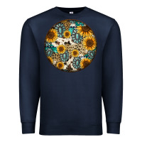 Navy western pattern circle earrings Premium Sweatshirt - Jasminsmagicworld