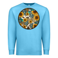 Ocean Blue western pattern circle earrings Premium Sweatshirt - Jasminsmagicworld