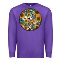 Purple western pattern circle earrings Premium Sweatshirt - Jasminsmagicworld