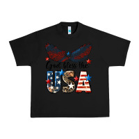 Black Western God Bless The USA 4th of July Urban Heavy Tee - LillyAllenDesigns