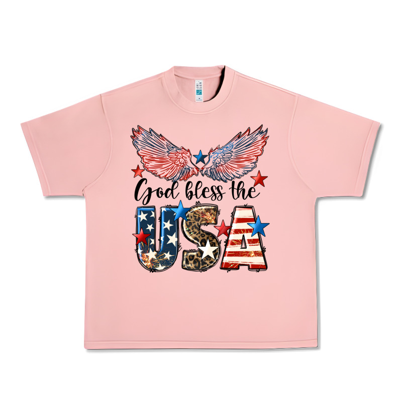 Western God Bless The Usa 4th Of July Urban Heavy Tee by LillyAllenDesigns | Teevron
