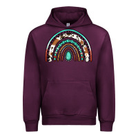 Mauve Wine Western Rainbow Urban Hoodie - Jasminsmagicworld