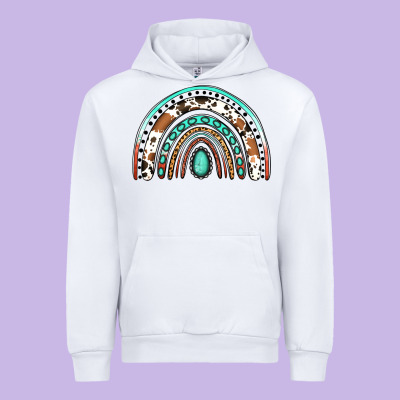 Western Rainbow Urban Hoodie Designed By Jasminsmagicworld