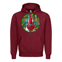 Burgundy Roaster Head Christmas Zipper Hoodie - RanaPortraitStore