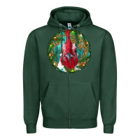 Sports Green Roaster Head Christmas Zipper Hoodie - RanaPortraitStore
