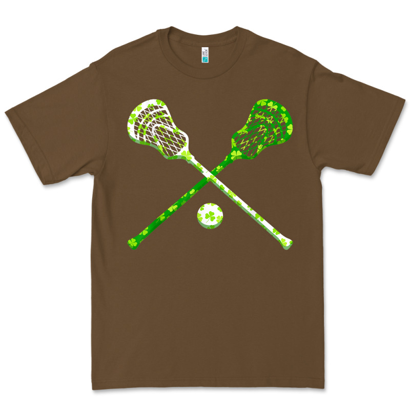 Funny Lacrosse St Patricks Day Boys Men Shamrock Ball T Shirt Premium Tee by linhVisuals | Teevron