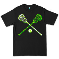Black funny lacrosse st patricks day boys men shamrock ball t shirt Premium Tee - linhVisuals