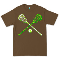 Funny Lacrosse St Patricks Day Boys Men Shamrock Ball T Shirt Premium Tee | Teevron