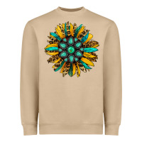 Mushroom turquoise leopard sunflower Heavyweight Sweatshirt - Jasminsmagicworld