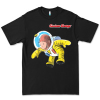 Black curious george happy astronaut portrait t shirt Premium Tee - linhVisuals