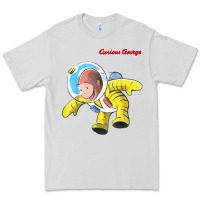Dove Grey curious george happy astronaut portrait t shirt Premium Tee - linhVisuals