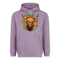 Lavender fall highland cow Heavyweight Hoodie - Jasminsmagicworld