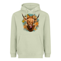 Matcha fall highland cow Heavyweight Hoodie - Jasminsmagicworld