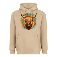 Mushroom fall highland cow Heavyweight Hoodie - Jasminsmagicworld