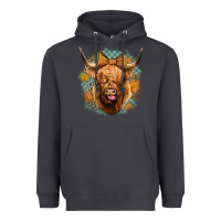 Smoke fall highland cow Heavyweight Hoodie - Jasminsmagicworld