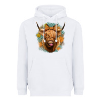 White fall highland cow Heavyweight Hoodie - Jasminsmagicworld