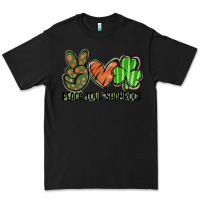 Black peace love shamrock Premium Tee - FaDigitalArtStudio